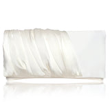 ivory satin bridal wedding clutch