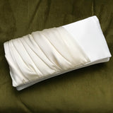 ivory satin handbag for brides