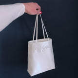 Ivory satin MRS mini handheld bridal wedding day handbag TRUE LOVE