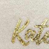 Bridesmaids gifts - set of ivory sequin personalised name clutches