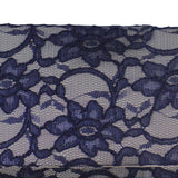 Navy and grey lace evening bag clutch