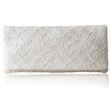 simple ivory lace clutch