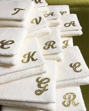 Bridesmaids gifts - set of ivory sequin personalised initial clutches