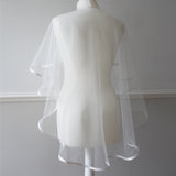 tulle cape-let bridal cover up