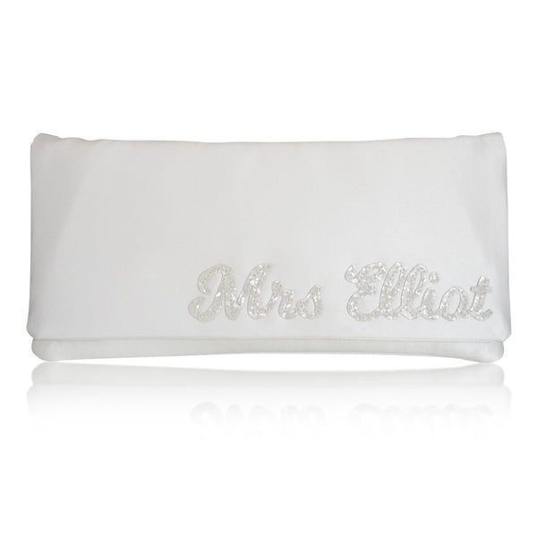 Personalised wedding cheap clutch bag