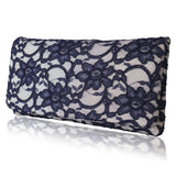 Ivory and navy mother of the bride clutch