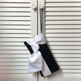 black and ivory clutch handbag for mother of the bride