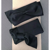 Black satin clutch handbag PIPER