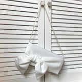 ivory bridal bag for wedding day