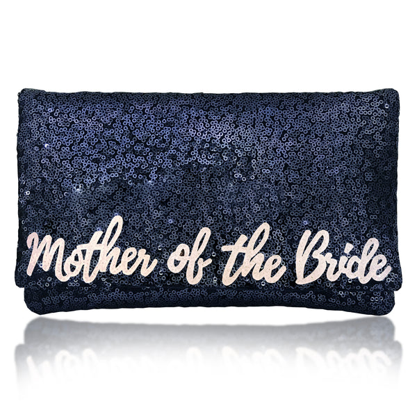 Mother of the Bride or Groom sequin clutch handbag