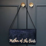 Mother of the Bride or Groom sequin clutch handbag