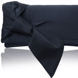 navy blue handbag clutch with bow