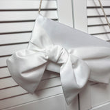bridal handbag with bow for wedding day