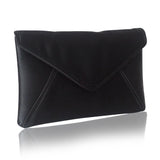 Envelope black clutch handbag