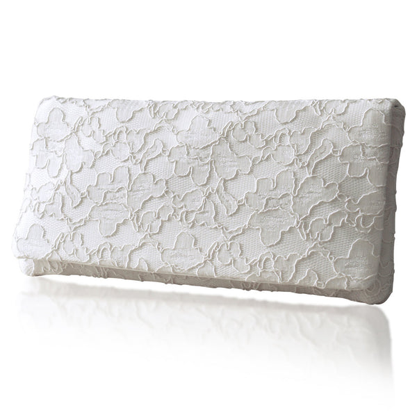 Ivory lace bridal wedding clutch