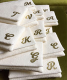 Bridesmaids gifts - set of ivory sequin personalised initial clutches