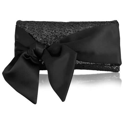 Black sequin clutch handbag HOPE